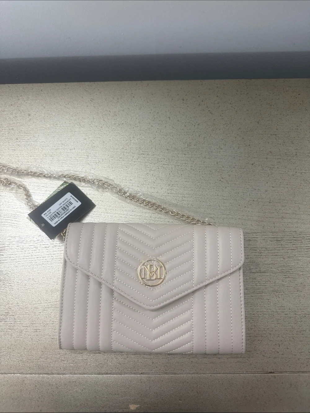 Badgley Mischka Women's Collection Chevron Quilted Crossbody Bag